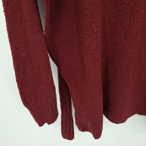 Free People Harper Knit Split Side Tunic Sweater XL Pretty Berry (Red) - Picture 12 of 15